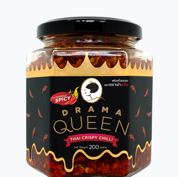 Drama Queen Thai Crispy Chilli 180 gram jar